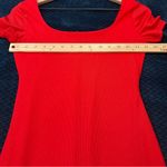 Haute Monde ‎ Red Stretch Ribbed Jersey Knit Side Slit Bodycon Scoop Maxi Dress S Photo 11