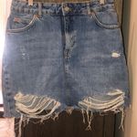 Missguided Denim Distressed Skirt Photo 0