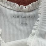 American Eagle 2  Women’s Cropped Tank Tops Size Small / White and Rust Photo 4