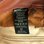 BLANK NYC Cognac Brown The Great Jones Vegan Leather Button Fly Skinny Pants 28 Photo 3