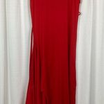 COS  Red Cotton Wrap Midi Dress Sz.S Photo 6