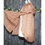 EXPRESS NWT Ladies Gold Blouse Size S Pleated LS Open Sides Sheer Button Up Photo 5