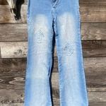 Size S//Vintage Y2K Embroidered Low Rise Flare Jeans Blue Photo 0