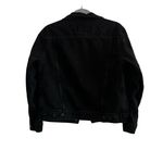 Levi's Premium Ex-Boyfriend Trucker Jacket Denim Size S Black Photo 2