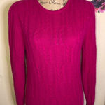 Evan Picone Vintage Lambswool, Angora Pink Sweater Removable Shoulder Pads Sz SP Photo 0