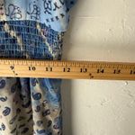 Princess Vera Wang Blue Patchwork Print Dress M Boho Y2K Midi Smocked Backless Blue Size M Photo 8