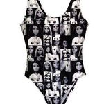Forever 21 Black White Barbie Graphic Print Sleeveless Tank Bodysuit Size Small Photo 0