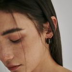 Onyx Earrings,  Hoop Earrings Photo 2