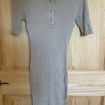Bohme Ribbed Midi Dress in tan Photo 0