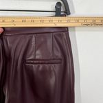 EXPRESS Faux Vegan Leather Womens Size 2S Plum Ankle Super High Rise Classic Photo 8