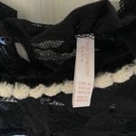 ZARA Black Ruffled High Neck Lace Top Photo 1