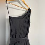 Ramy Brook NWT  Nicola Black One Shoulder Dress Maxi Feminine Evening Wedding szM Photo 9
