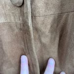Vintage Montgomery Ward 1950s Suede Longline Jacket Coat Small medium lined Tan Photo 6