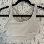 Lululemon  Energy Bra White Longline Ribbed Photo 0