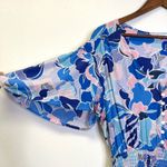 Abel the label Anthro‎  Floral Hi-Low Midi Dress Blue Floral Size S Photo 2