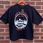 Nasty Gal Black Tee Camp Wilderness Crew Neck Graphic T-Shirt Photo 3