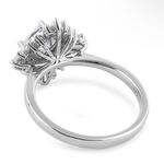 Sterling Silver SIZE 5 925 Gorgeous Cushion Halo Clear Engagement Ring Photo 3