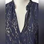 Lilly Pulitzer  Navy Blue with Gold Metallic Accents Sz 2 NWT Photo 2