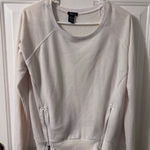 Rue 21 Women's Ivory Long Sleeve Zipper Accents Pullover Top Size Large Photo 0
