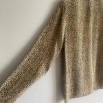 Nora Noh Vintage 100% Silk‎ Leopard Print Long Sleeve Blouse Size 12 Brown Photo 3