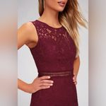 Lulus Music of the Heart Lace Maxi Dress in Burgundy Size Small Photo 1