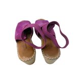Gentle Souls Gentle Soul Kenneth Cole Colleen Purple Suede Espadrille Wedges Peep Womens 8.5 Photo 4