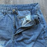 SheIn High Rise Distressed Jeans - Light Blue Photo 3