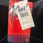 Women's Johnny Blaze Flames Vintage Dead Stock Stretch Velour Crop Top Black L Size L Photo 3