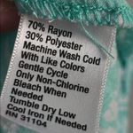 kim rogers  Size 2XL Teal and White Paisley Blouse Photo 7