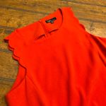 Dalia red Orange Scalloped Neck Sleeveless Romper Shorts Women US 4 Photo 3