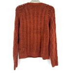 John + Jenn  Women's Knit Crew Neck Long Sleeve Pullover Sweater Burst Orange Small Photo 8