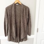 Eileen Fisher  System Brown Open-Front 100% Linen Cardigan Sweater Size Small Photo 2