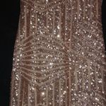 Verty  XS Rose Champagne Bling Runway Dress Photo 2