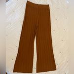 ASCOT + HART Josie Rib Knit Wide Leg Crop Sweater Pant Size M Orange Size M Photo 4