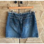 Paris Blues Paris Blue Vintage Denim Skirt Juniors Sz 7 Frayed Y2K Photo 2
