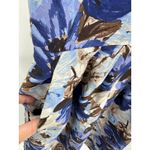 Banana Republic  Blue Cream Floral Silk Sheath Dress Cap Sleeve Knee Length Sz 4 Photo 3