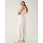 Athleta New 6P Brooklyn Utility Jumpsuit Abalone White Size 6 Petite Photo 3