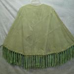 Terry Lewis | Boho 100% Leather Suede Fringe Cape Poncho Jacket One Size Photo 6