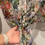 Anthropologie PINS AND NEEDLES Tie Front Multicolor Sheer Blouse Photo 2
