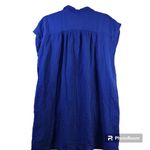 Old Navy  Short-Sleeve Double-Weave Mini Swing Shirt Dress Catalyst Blue Size M Photo 2
