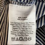 Eddie Bauer  Blue & White Striped USA Short Sleeve Shirt Photo 4