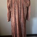 DÔEN Normandy Dress Small Tasseled Paisley Flowy Brown Red Dress Photo 7