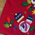 Bobbi Brooks Red Christmas Snowman Holiday Vest XL Photo 4