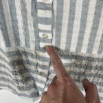 Jane and Delancey  Relaxed Stripe Button Down Top Size Medium Womens NWT Boho Photo 3