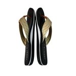 Tommy Hilfiger Flip Flops Cream/Gold Straps Women’s Size 6/6.5 Photo 7