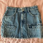 ZARA Cargo Denim Mini Skirt Photo 0