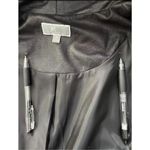 JM Collection  Faux Leather Jacket Coat Draped Black Plus Size M Shoulder Padded Photo 3