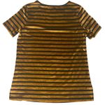 Joy Joy  Black and Gold Striped Top Photo 3