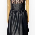 Betsey Johnson  Black Strapless Bubble Hem Formal Dress 6” Photo 5