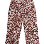 Patagonia Vintage  Size 6 Beachcomber Pants Floral Print Brown White Cropped Photo 0